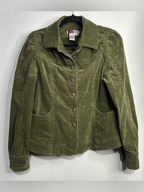 5 for $25🔥Live A Little Vintage‎ Y2K Olive Green Corduroy Jacket Large